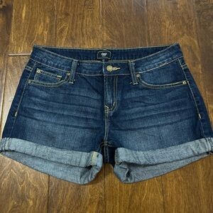 GAP Women's Dark Blue Rolled Cuff Jean Shorts